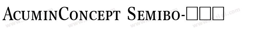 AcuminConcept Semibo字体转换